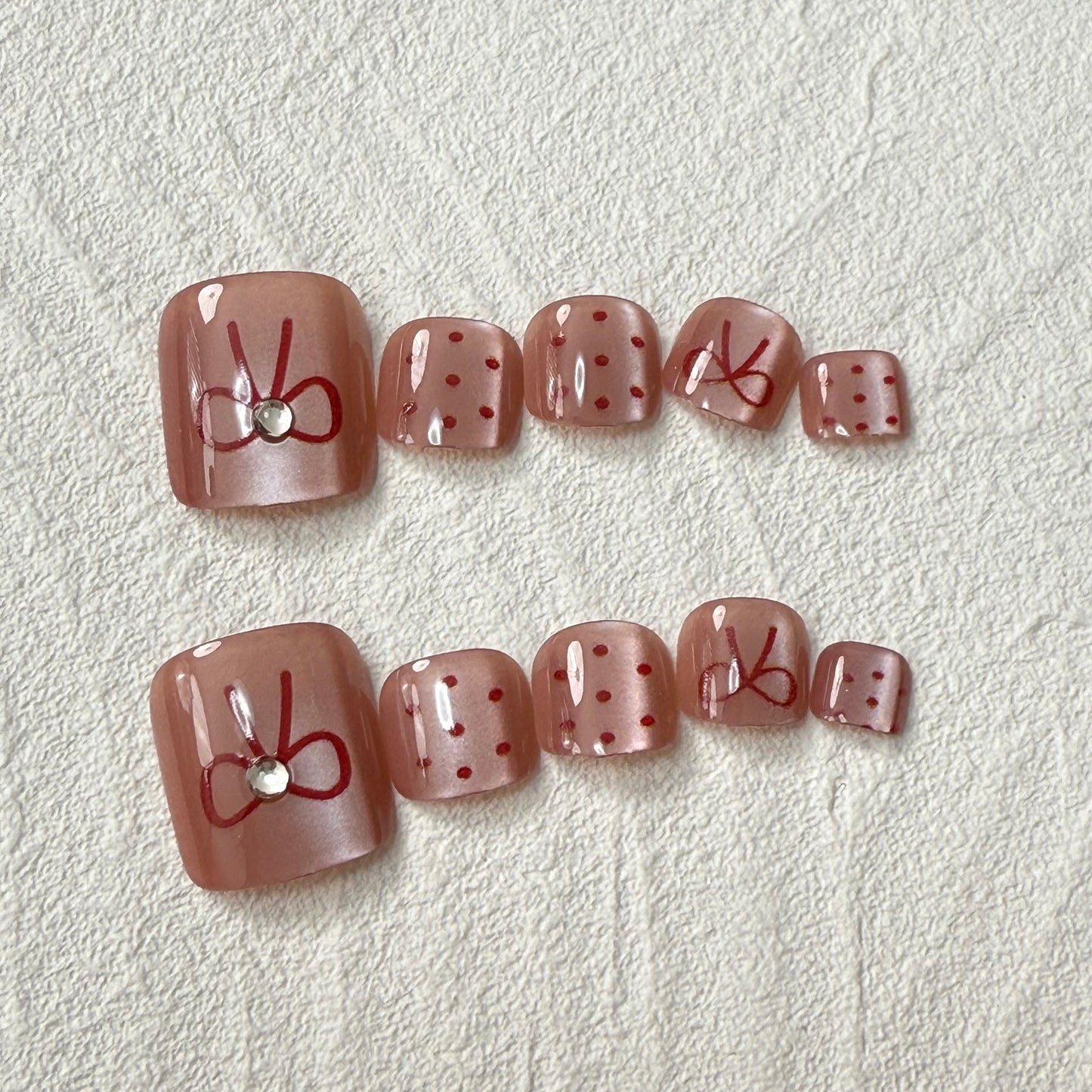 DAsena NAIL TIPS フット用 F-0012-D16 (24枚入り フリーサイズ)