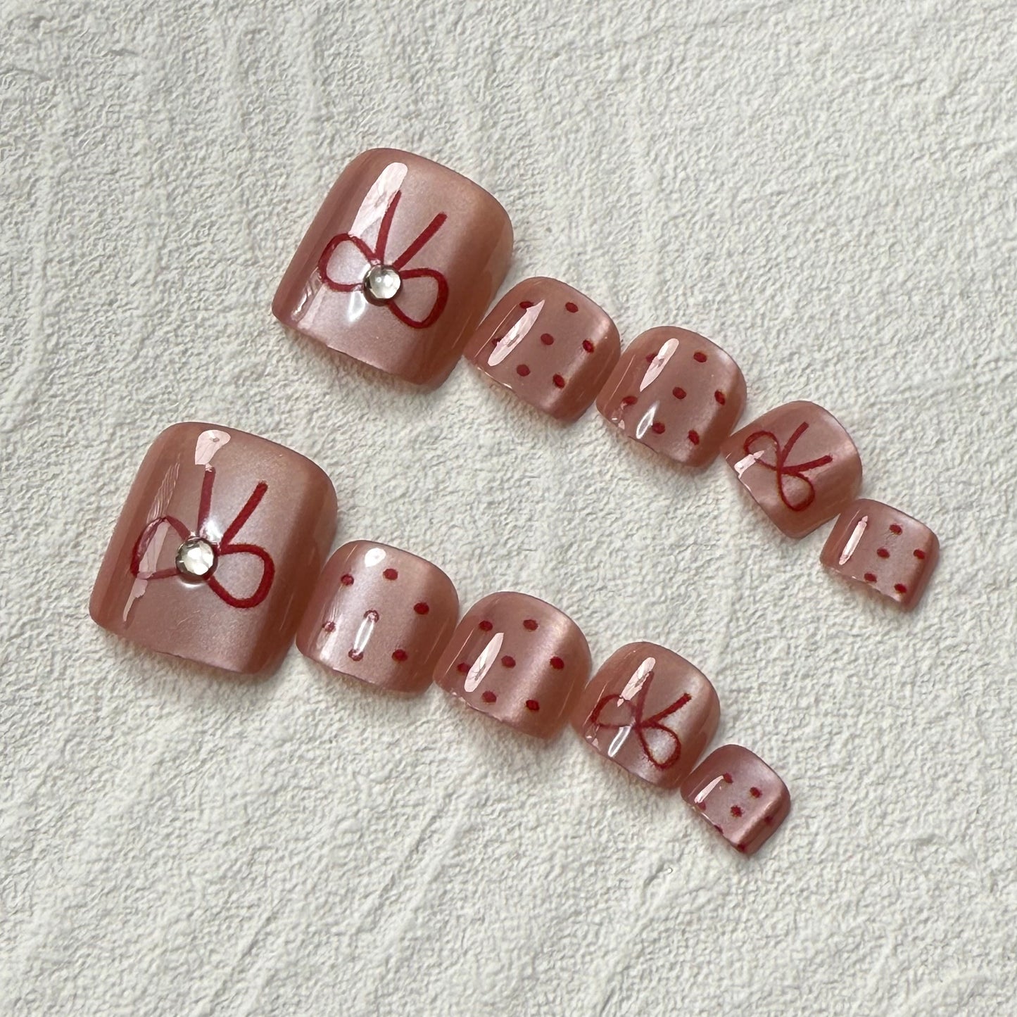 DAsena NAIL TIPS フット用 F-0012-D16 (24枚入り フリーサイズ)