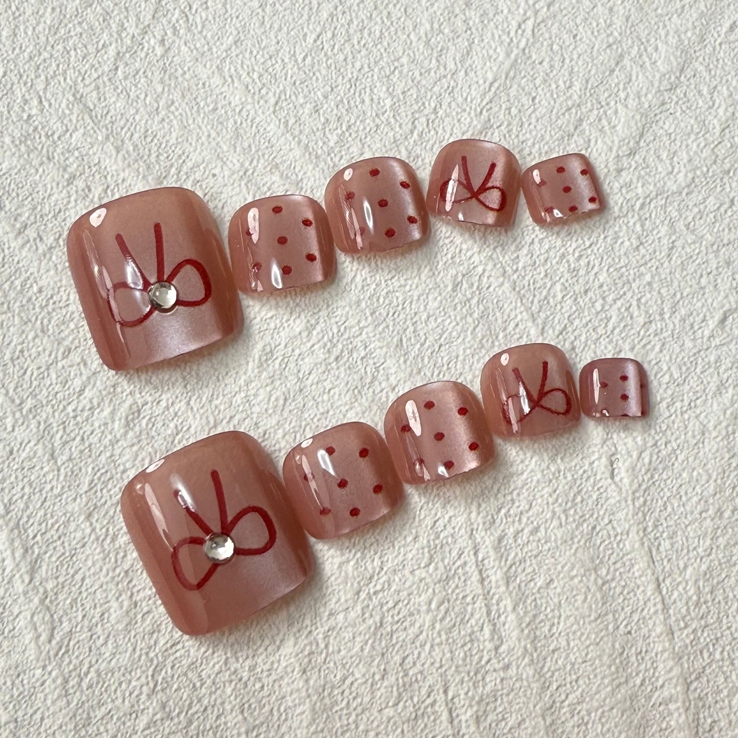 DAsena NAIL TIPS フット用 F-0012-D16 (24枚入り フリーサイズ)