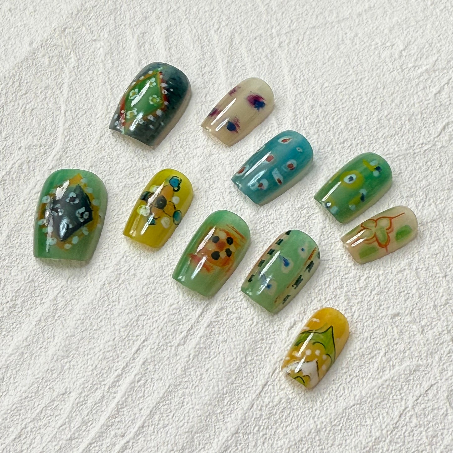 DAsena JAPAN PREMIUM NAIL TIPS S-645(XS,S,M 3個セット)-E25