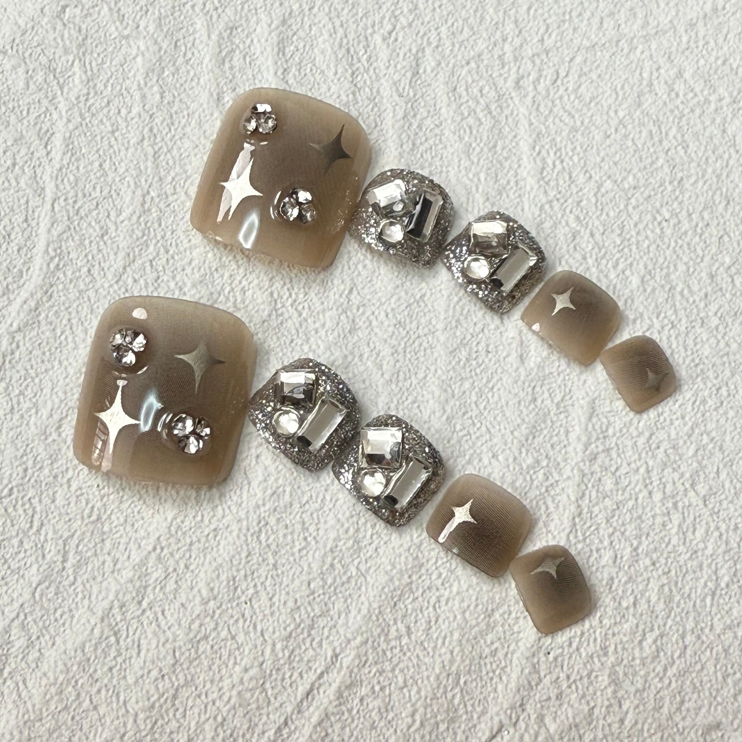 DAsena NAIL TIPS フット用 F-0013-D19 (24枚入り フリーサイズ)