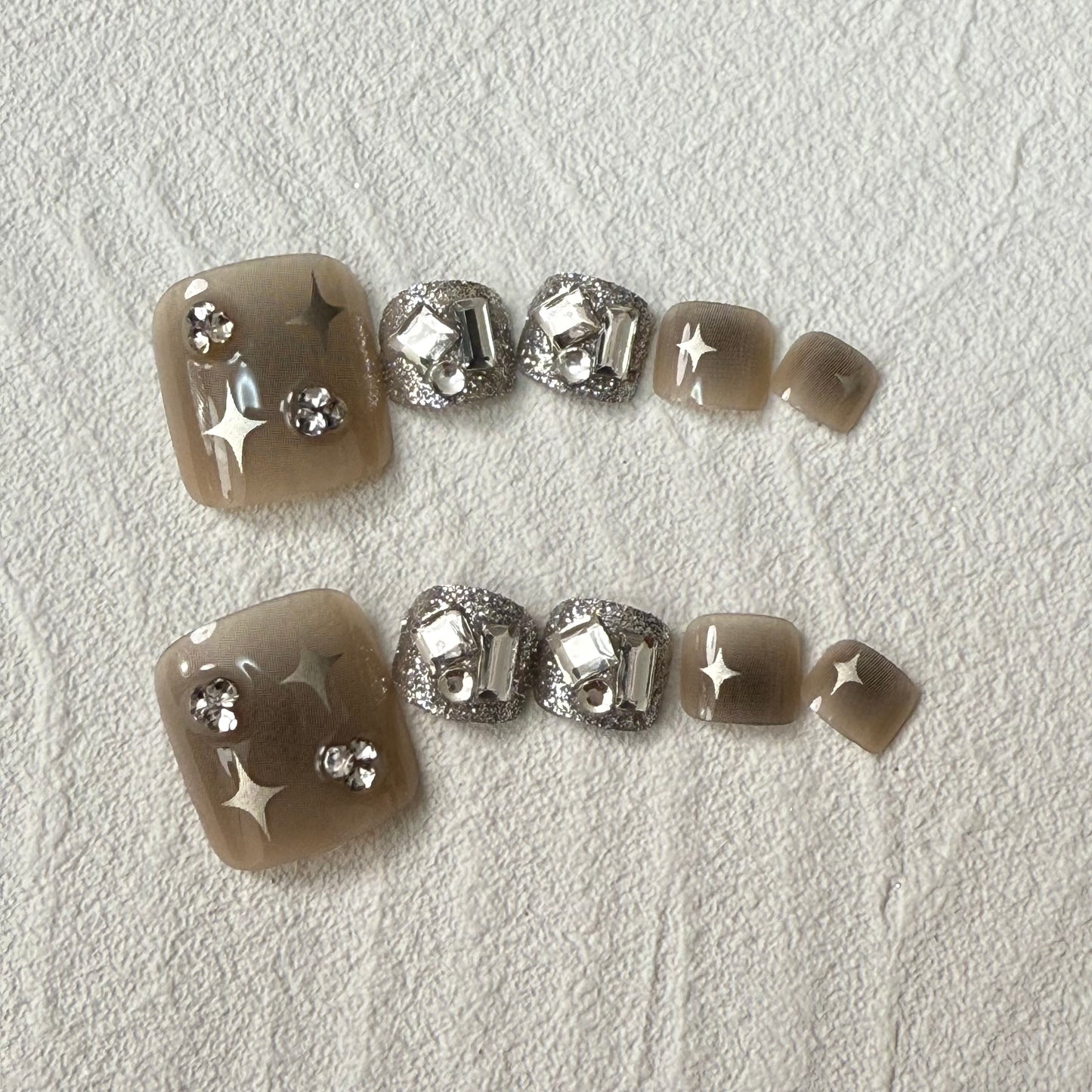 DAsena NAIL TIPS フット用 F-0013-D19 (24枚入り フリーサイズ)