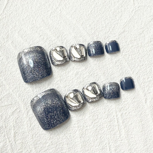 DAsena NAIL TIPS フット用 F-0009-D10 (24枚入り フリーサイズ)