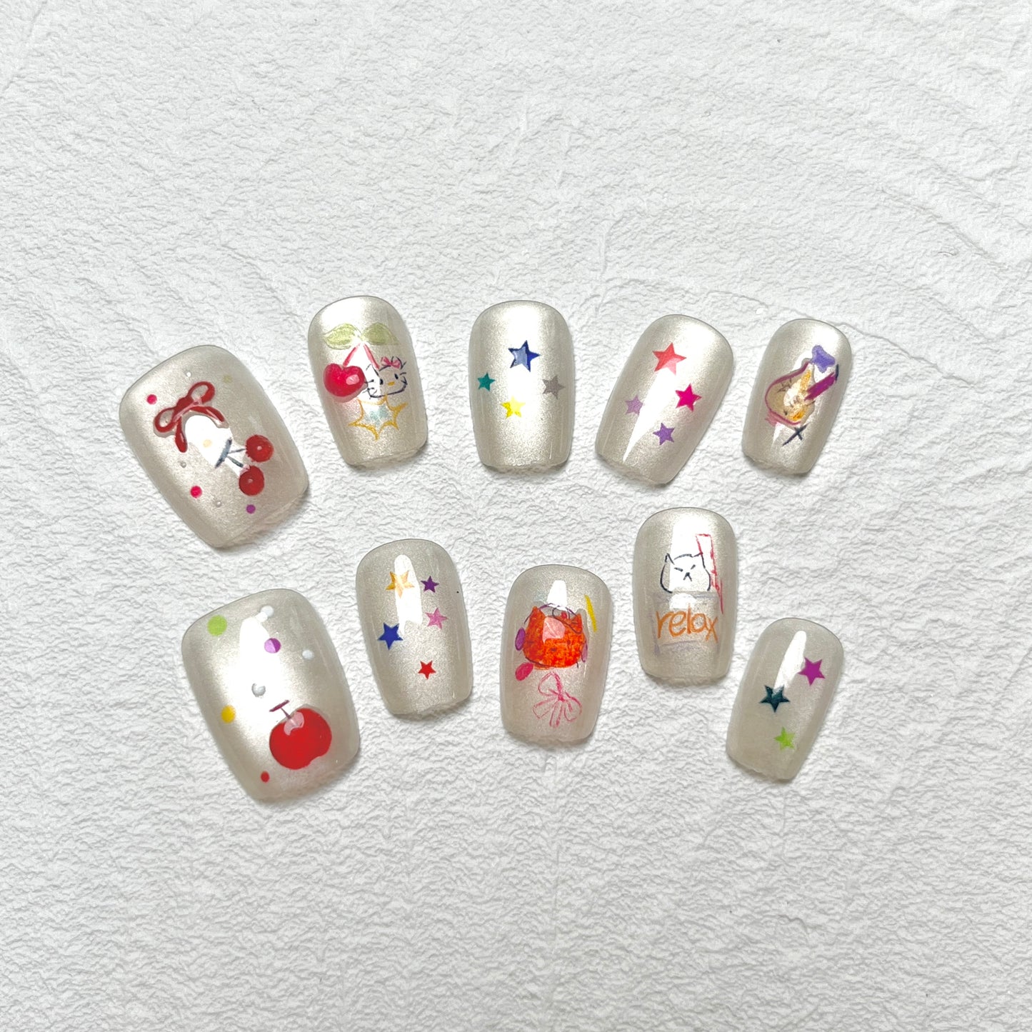 DAsena JAPAN PREMIUM NAIL TIPS S-110(XS,S,M 3個セット)-C5