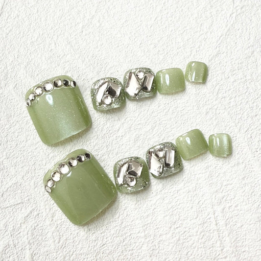 DAsena NAIL TIPS フット用 F-0011-D15 (24枚入り フリーサイズ)