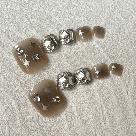 DAsena NAIL TIPS フット用 F-0013-D19 (24枚入り フリーサイズ)