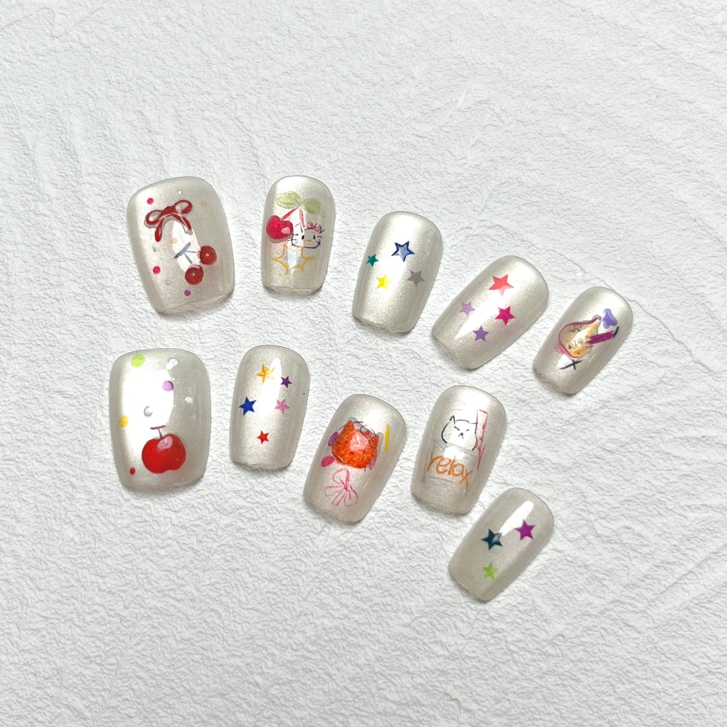 DAsena JAPAN PREMIUM NAIL TIPS S-110(XS,S,M 3個セット)-C5