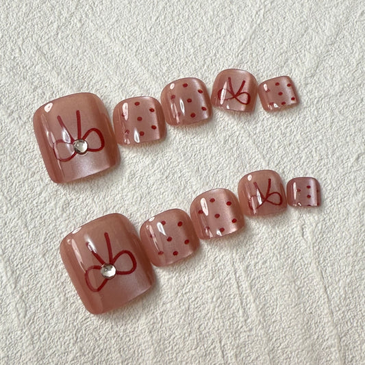 DAsena NAIL TIPS フット用 F-0012-D16 (24枚入り フリーサイズ)