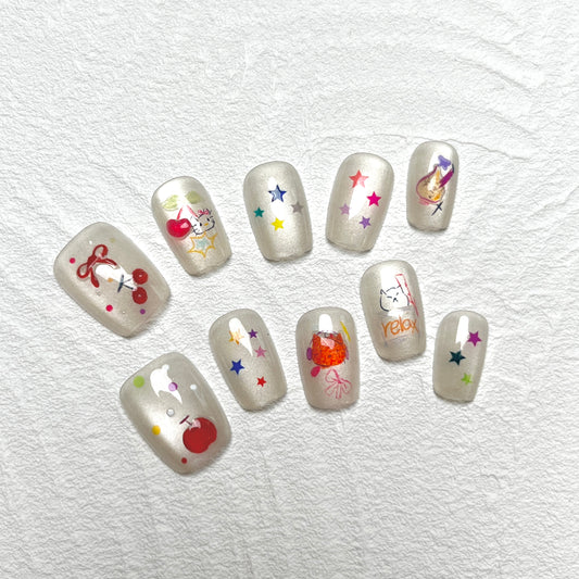 DAsena JAPAN PREMIUM NAIL TIPS S-110(XS,S,M 3個セット)-C5